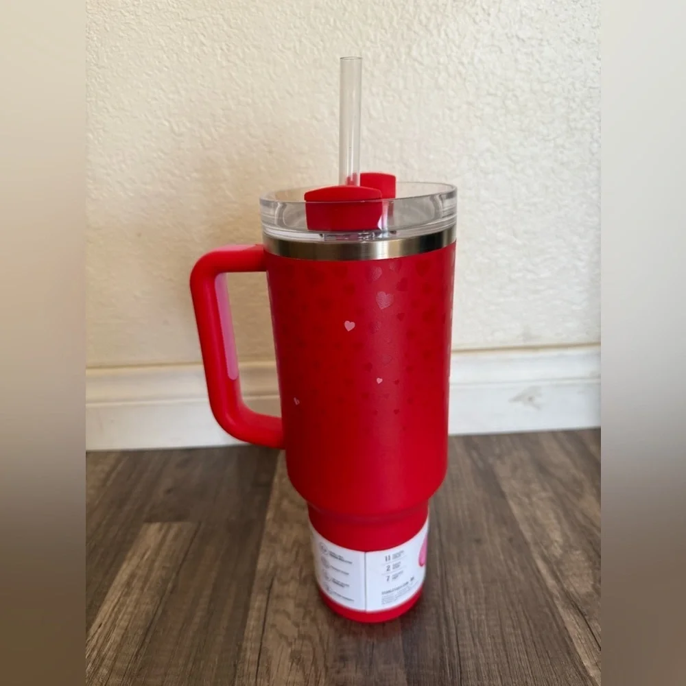 Stanley Valentine’s Day 2025 Sweet Hearts 40oz Tumbler Red Ruby AUTHENTIC TARGET - Picture 3 of 8